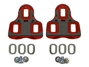 Wellgo R096 Cleats (Look Keo Compatible)  Red Cleats 6° Float